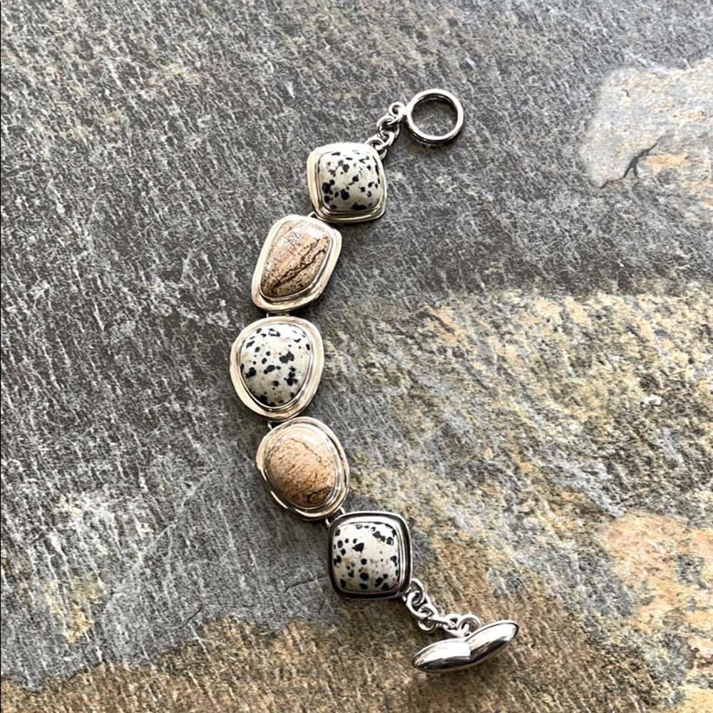 Sterling silver gemstone bracelet